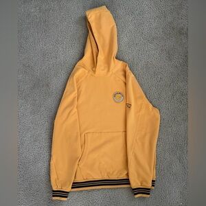 Paper Planes Luxury Athleisure Wear Hoodie, XL, Yellow with Black Accent Stripes